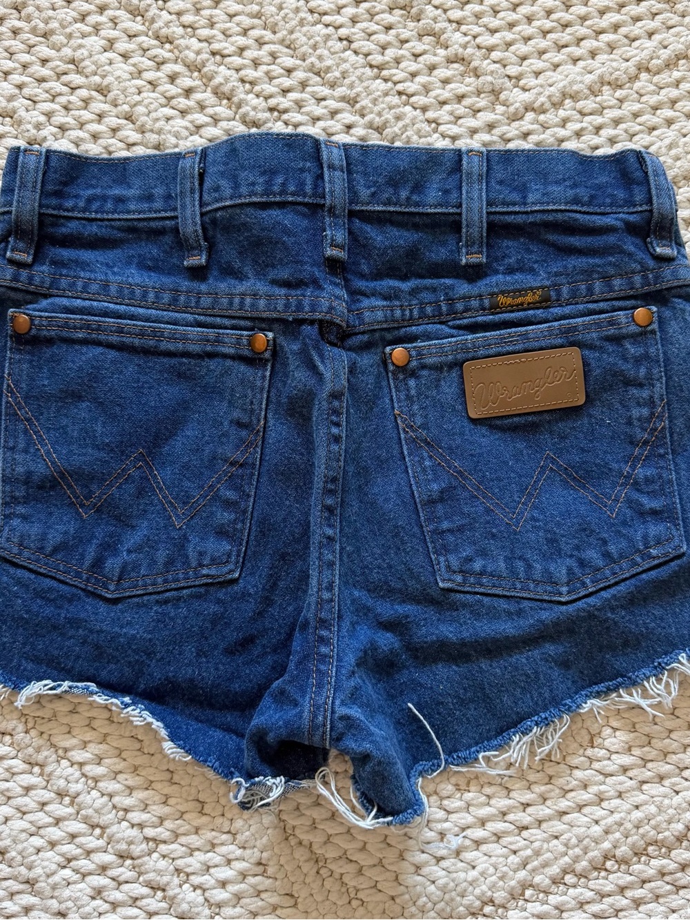 Wrangler Women's Dark Blue Denim Cutoff Shorts